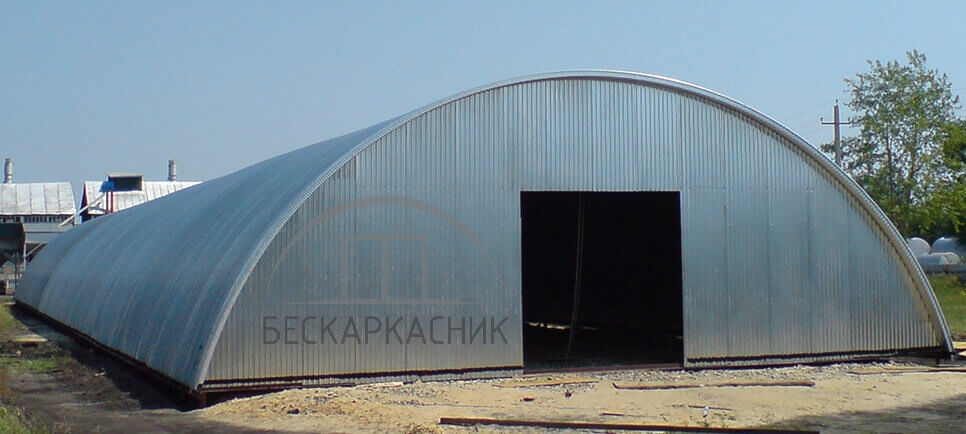 Бескаркасные ангары арочного типа  в Липецкой области